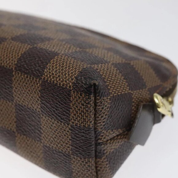 LOUIS VUITTON Damier Ebene Pochette Cosmetic PM Pouch N47516 LV Auth 113477 - Picture 13 of 16